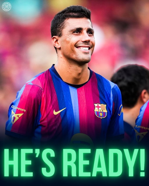 🚨🚨🌕| 𝐁𝐑𝐄𝐀𝐊𝐈𝐍𝐆: Rodri WILL make his FC Barcelona DEBUT tomorrow against Athletic Club, Hansi Flick has confirmed!

🗣️ Hansi Flick: “Rodri will get minutes tomorrow! HE WILL PLAY!” 🇪🇸🔵🔴✅

“Balde will also be AVAILABLE in tomorrow’s squad list. Whether Balde plays or not tomorrow, I’ll decide that later... But I’ve spoken with him, and the important thing is that he’s FULLY COMMITTED to us.”

“He’s only 22 years old and very young; he has potential. His first season here was fantastic, but I know he can improve EVEN MORE.”

“He comes from La Masia and has the Barça colors in his heart, but he has to be here and improve…”

“Every year, three or four players from La Masia come up who also want to play. They have to be fully committed to professional football and this club.”

“Gavi? He is FINE! he’s feeling better now than what he did after the match. He might need a week to return.” 🤩🔥⚡️