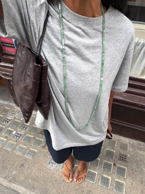 The grey T-shirt. Once the last resort, now exactly what I want to tone down all those primary colours and make summer feel a little more autumn.