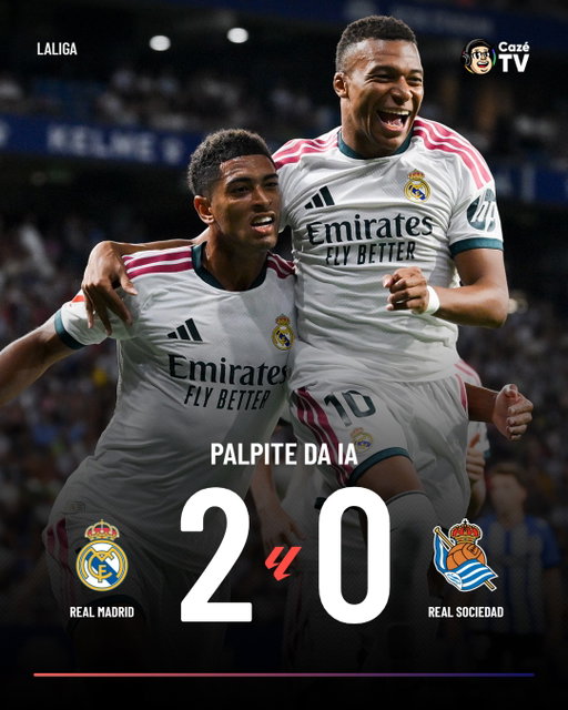 Vem aí a segunda vitória em dois jogos do Real em LaLiga? Segundo a IA, sim! E aí, qual seu palpite pro jogo de logo mais? 

🚨 Você vai curtir Real Madrid x Real Sociedad com a gente, hoje a partir das 15h! Só vamo!!!!🔥🔥🔥 

#LaLigaNaCazéTV #RealMadrid #RealSociedad #PlanejamentoCazéTV #cztv11