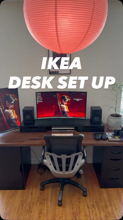 My IKEA desk set up 🫵🏻🫱🏻‍🫲🏼