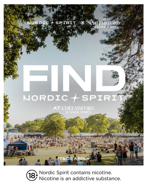 #AD | Chelmsford Summer Series, we're coming for you 👀

📍 Nordic Spirit Nicotine Pouches will be at Chelmsford Summer Series this August Bank Holiday Weekend, Friday 28th - Sunday 30th August at Central Park, Chelmsford. 

Can’t wait? Claim your free sample today at nordicspirit.co.uk or come and find us at Chelmsford Summer Series.

*T&Cs apply – for existing adult nicotine users only. Subject to availability. While stocks last.

#NordicSpirit #TobaccoFreeNicotine #NicotinePouches #NordicSpiritMoments

18+ Contains Nicotine. Nicotine is an addictive substance.