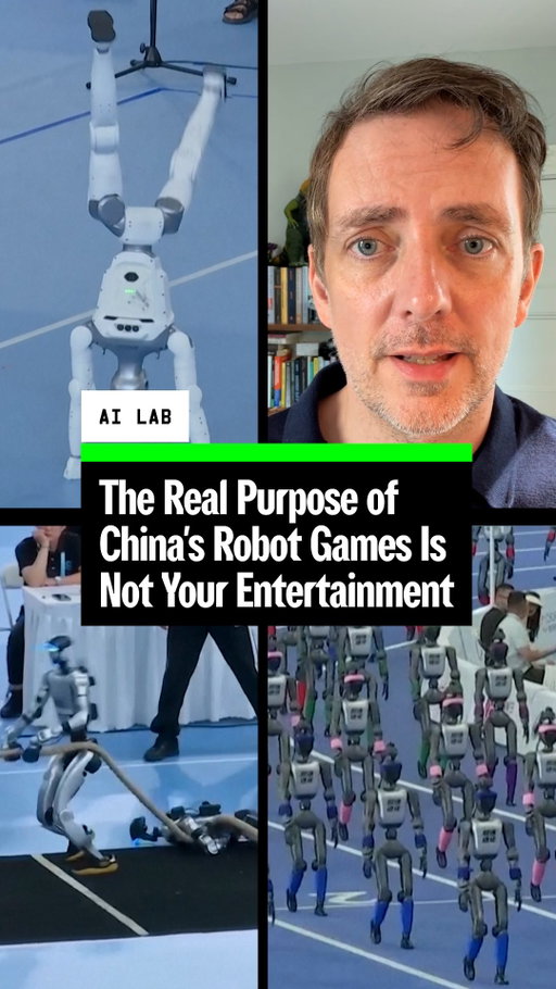 China’s endlessly delightful World Humanoid Robot Games featured tons of impressive stunts. But the most mindblowing tricks were far less showy, and a lot more significant.

For more like this, subscribe to Will Knight’s “AI Lab” newsletter at the 🔗 in bio.