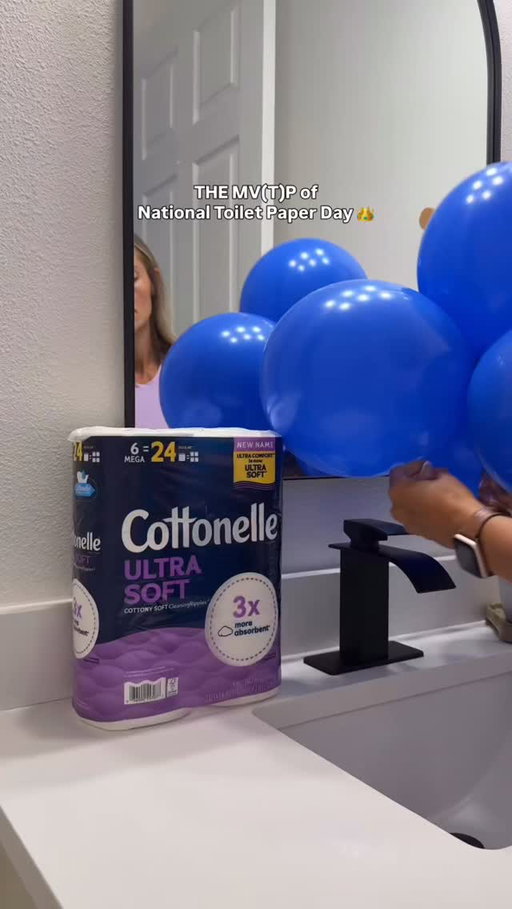 giving the real MVP its well-deserved flowers today . Link to coupon in bio. ✨#CottonelleComeClean #CleaningRipples #NationalToiletPaperDay
