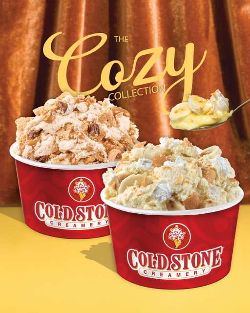 This fall, get cozy with a fan-fav and our ✨NEW✨ Creation™!

🍌 Going Bananas for JELL-O® Pudding
JELL-O® Banana Cream Pudding Ice Cream, NILLA® Wafers, Banana & Whipped Topping

🍪 Crumb and Get It
HONEY MAID Graham Cracker Ice Cream, Cookie Dough, HONEY MAID Graham Crackers & Cookie Butter

JELL-O® is a registered trademark of Kraft Foods and is used with permission. HONEY MAID is a trademark of Mondelēz International group, used under licence.