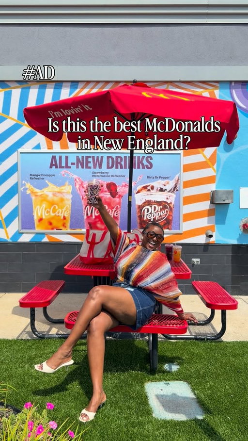 #AD I had the BEST time at the McDonald’s restaurant takeover at 738 Broadway, Saugus, MA, celebrating all the new drinks that came out earlier this year! 🥤✨ (refreshers and energizers contain caffeine)

We got to try:
🍓 Strawberry Watermelon Refresher
🥭 Mango Pineapple Refresher
🫐 Blackberry Passion Fruit Refresher
🫐 Sprite Berry Blast
🍊 Orange Dream
☁️ Dirty Dr Pepper 

And the newest Red Bull Dragonberry Energizer!

My personal favorite was the Mango Pineapple Refresher—the boba really sold me! 😍

If you’re craving something refreshing this summer, be sure to stop by your local McDonald’s and try one of these flavors!

@mcdonaldsnewengland #McDonaldsNewBeverages #RestaurantTakeover #McDonaldsSummer