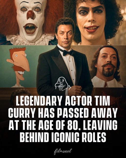 Tim Curry leaves behind a truly unforgettable legacy. 🖤 

From Dr. Frank-N-Furter in The Rocky Horror Picture Show and Pennywise in IT to Clue, Home Alone 2, and countless animated performances, his unmistakable voice, humor, and presence made every character his own.

Across more than five decades, Curry left an indelible mark on film, television, theater, and animation. His work will continue to inspire generations of fans. May he rest in peace. 🕊️

#IT #Filmseal