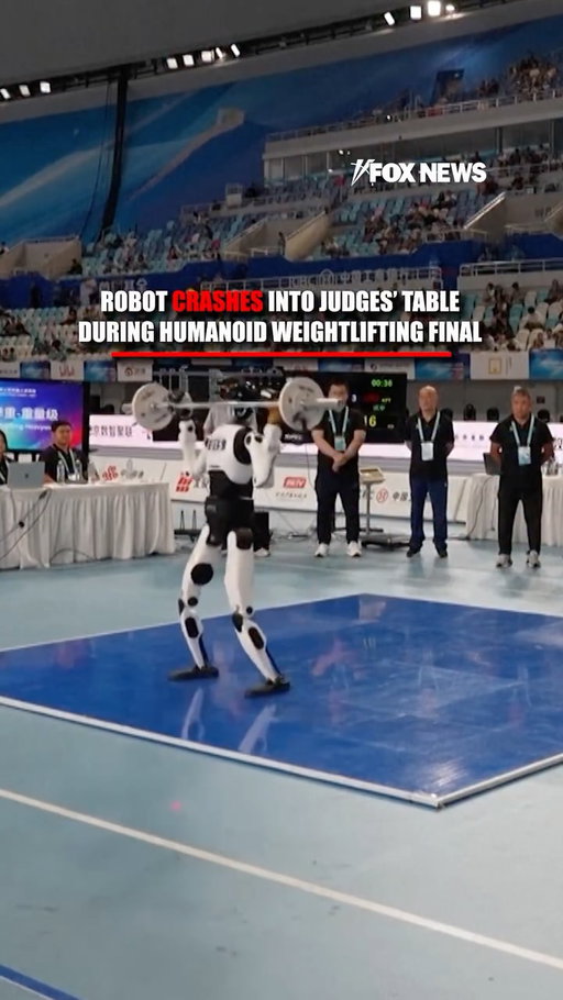 A humanoid robot has a major meltdown at the World Humanoid Robot Games during a weightlifting competition, tumbling straight into the judges’ table while trying to pick up the barbell.

The mishap took place during the weightlifting final in Beijing, where robots are competing across a five-day showcase of difficult challenges.