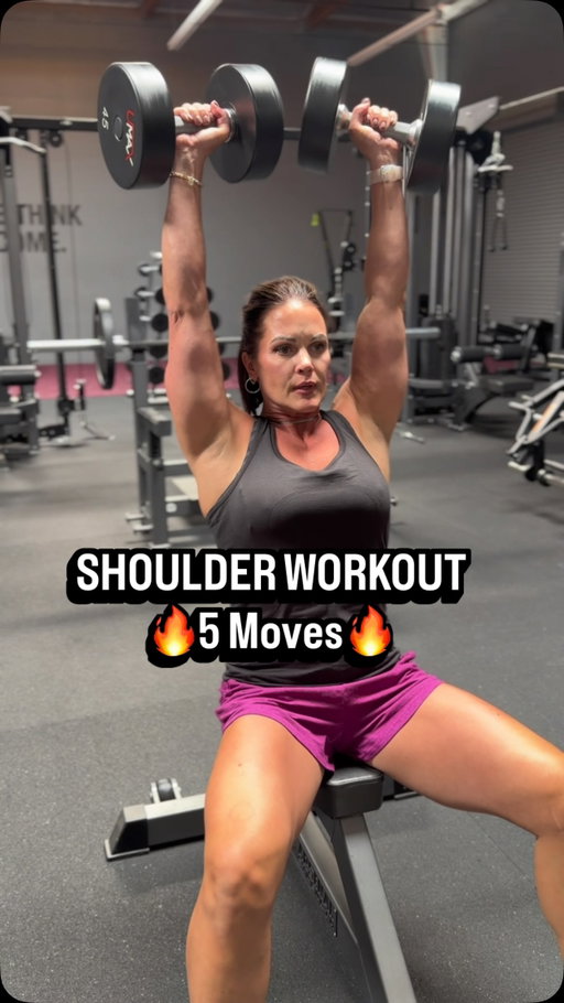 Here’s the shoulder workout I did yesterday. I thought I’d share it in case you want to give it a try! 💪

Seated Dumbbell Shoulder Press
Single Arm Cable Lateral Raise
Barbell Upright Row
Dumbbell Rear Delt Fly
Cable Face Pull

Perform 3–4 sets of 6–10 reps of each exercise.

Be sure to save this and if you do it, let me know how it goes!❤️