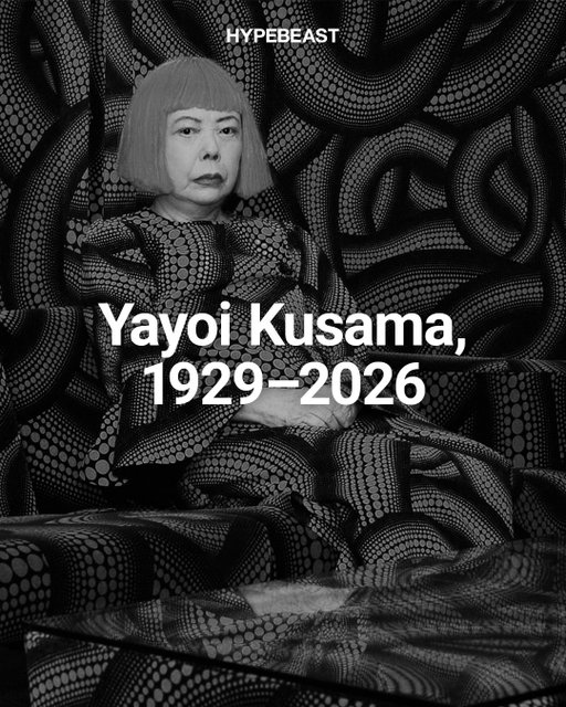 Yayoi Kusama, one of the most defining artists of the contemporary era, has died at 97.⁠
⁠
Across more than seven decades, Kusama transformed deeply personal ideas into a visual language recognized around the world. Her polka dots, pumpkins and Infinity Mirror Rooms became more than signatures, shaping how generations encountered and experienced contemporary art.⁠
⁠
Kusama passed away on August 14, with a private funeral held for close relatives. A memorial gathering will be held at a later date, according to Ota Fine Arts.⁠
⁠
Kusama leaves behind a body of work that remains unmistakably her own.⁠
Photo: Yayoi Kusama
