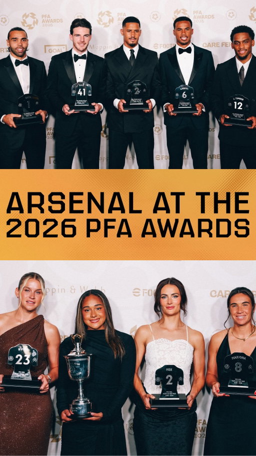 Representing The Arsenal ❤️

Take a behind-the-scenes look at the 2026 PFA Awards ✨