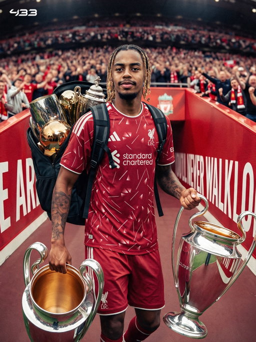 Bradley Barcola arrives at Liverpool with 𝟭𝟯 𝗧𝗥𝗢𝗣𝗛𝗜𝗘𝗦 to his name 🤯🏆

🏆🏆 Champions League
 🏆🏆 UEFA Super Cup
 🏆🏆🏆 Ligue 1
 🏆🏆🏆 French Super Cup
 🏆🏆 Coupe de France
 🏆 Intercontinental Cup

Next up... Anfield. How many trophies will he win with Liverpool this season? 👀