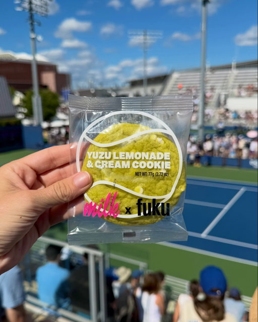 Serving up something sweet 🎾🍋 Consider this your new favorite match

@milkbarstore x @fuku x @christinatosi created a cookie for the US Open: Yuzu Lemonade & Cream Cookie!!

Bright, citrusy yuzu and tart lemonade meet rich, creamy sweetness for a cookie that’s equal parts refreshing, nostalgic, and just the right amount of unexpected

Catch it while it’s still in play! Available at the US Open at Fuku and our NYC bakeries for a limited time through September 13