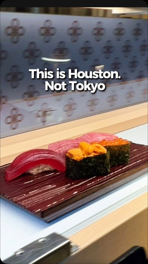 This might be the closest you can get to Japan without leaving Houston.

Kaiten Sushi Ginza Onodera brings the fun of Japanese conveyor belt sushi to Houston, with sushi, sashimi and handrolls arriving right at your table.

The Ginza Onodera restaurant group is also known for its Michelin-starred sushi concept in Tokyo, making the quality here especially notable.

Right now, the Tokyo Summer menu features a bluefin tuna flight, handroll flight, scallop sushi and engawa sushi, available through the end of August.

The sushi rice is excellent, the fish is generously cut, and the quality for the price is impressive. The conveyor belt makes the experience especially fun. For me, the best conveyor belt sushi you can find in Houston.

📍 Kaiten Sushi Ginza Onodera
@kaiten_onodera_houston 
12270 Westheimer Rd, Houston, TX 77077
Houston, TX

Thanks to Kaiten Sushi Ginza Onadera for partnering with me on this post. 

#HoustonSushi #HoustonJapaneseFood #HoustonRestaurants #HoustonFood #KaitenSushi