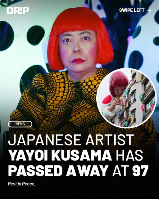 Yayoi Kusama, the visionary Japanese artist known for her iconic polka dots, infinity mirrors, pumpkins and immersive installations, has passed away at 97. 

Throughout her decades long career, Kusama transformed personal experiences into a distinctive visual language centered on repetition, infinity and self obliteration. From her Infinity Mirror Rooms and Infinity Nets to Narcissus Garden and her celebrated pumpkin sculptures, her work pushed the boundaries of contemporary art and inspired generations across art, fashion and popular culture. 

Her influence also extended into fashion through collaborations with brands including Louis Vuitton, where her signature dots and motifs were transformed across clothing, accessories and immersive spaces. Kusama leaves behind a singular creative legacy that will continue to inspire generations to come. ♥️