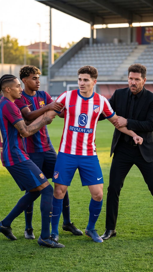 Julián Álvarez is trying EVERYTHING to escape Atlético Madrid… but Diego Simeone is always one step ahead. 😭😂

With Barcelona waiting and Lamine Yamal & Raphinha ready to help, Julián’s escape plan should be simple… right? Not when Simeone refuses to let his striker go. 💀

From the airport to the train, there’s no escaping El Cholo. 😂

Could Julián Álvarez actually end up at FC Barcelona one day? 👀

#JulianAlvarez #Barcelona #AtleticoMadrid #Football #championsleague