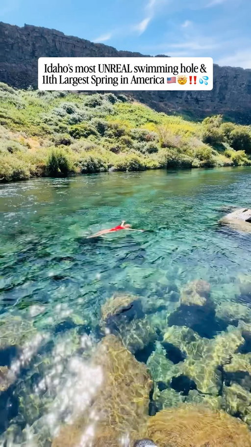 💦🤯 One of Idaho’s most unreal swimming holes… and the 11th largest spring in North America. 
.
🔖 Save for the next time you are wanting to swim, hike AND soak in crystal clear water!
.
🔁 Share with a friend, family member, your best road tripping, adventure seeking pal who’d love to explore this area of Idaho with you.
.
👋🏻 Hi, I’m McKenzie — an avid food and adventure traveler based in Boise, Idaho who loves to share bucket-list itineraries, hidden gems, unique stays & adventure getaways. ✅ Follow @mckenzieinmotion for more! 
.
🏔️ If crystal-clear water, dramatic waterfalls and breathtaking views are your kind of adventure, ADD THIS TO YOUR IDAHO BUCKET LIST. 
.
💎 This hidden gem is part of Thousand Springs State Park, near Hagerman, and is home to an incredible natural spring with water so unbelievably clear you’ll swear it’s been filtered.
.
✨ Hike: About 4 miles round trip 🥾 Difficulty: Moderate, with a steep, rocky descent into the canyon aided by a cable and rail 💦 Swim: Spend the day swimming in the breathtaking crystal-clear water 🌊 Waterfall: Take in the incredible 30-foot waterfall 🏔️ Views: Enjoy overlooks of the vibrant blue pools and surrounding canyon
.
🎟️ Visitor fee: $7
.
🚮 Please remember to Leave No Trace - pack out what you bring in, stay on designated trails, respect the water and surrounding landscape, and help keep this incredible place beautiful for everyone who visits.
.
👌🏻Trust me… this is one Idaho swimming hole you’re going to want to experience for yourself. 
.
⁉️ Would you swim here?!