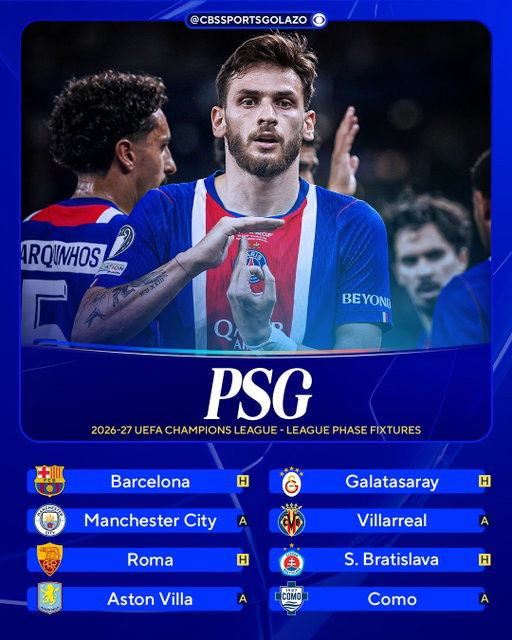 Key fixtures in the 2026-27 Champions League League Phase 👀🍿