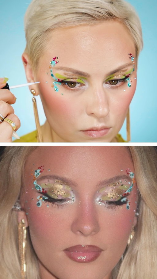 I had genuinely so much fun recreating this look on Zara Larson by the amazing @sophiasinot 💚🦀🩵

@aboutfacebeauty eye paints
@danessa_myricks colorfix
@blendbunnycosmetics rotten + divination palettes
@hungvanngobeauty foundation 
@trixiecosmetics play pigment
@isamayabeauty wild star palette
@halfmagicbeauty pre stick stones
@getstonned stones
@ardellbeauty half naked lashes 434
@makeupforever wherever walnut lip liner 
@vitamasques lip maxi glaze pink marshmallow
