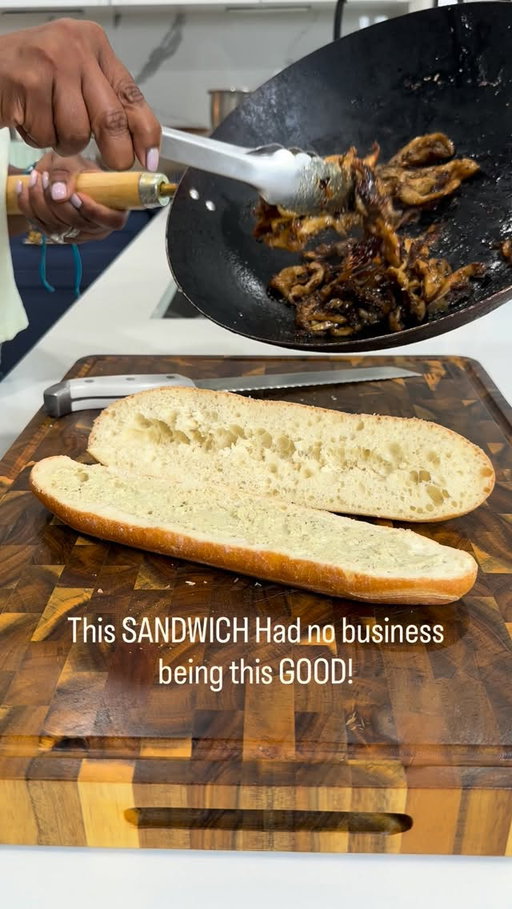 This sandwich had absolutely no business being this GOOD. 🤤🍄🔥

I took meaty oyster mushrooms, gave them a light cornstarch coating, pan-fried them until golden and crispy, then tossed them in a sticky Korean BBQ sauce.

But we’re not stopping there! A crusty French baguette gets a generous spread of my homemade hempseed ranch, followed by those saucy Korean-style oyster mushrooms and a pile of spicy cabbage for the perfect crunch.

Crispy. Creamy. Sweet. Spicy. Savory. 🌱

Plant-based food isn’t about what you’re giving up—it’s about discovering just how GOOD plants can taste.

Would you try this sandwich? 👇🏾

And if you love recipes like this, grab my cookbook Life Tastes Good for even more plant-based goodness. 💚

#myvegankitchenlife