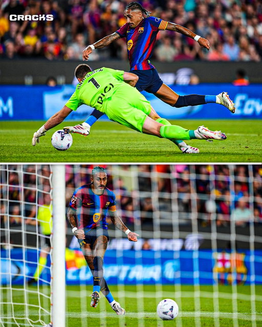 RAPHINHA ESTÁ ENCENDIDO 🔥🇧🇷

🇪🇸⚽ ¡Gol del Barcelona! Raphinha abre el marcador ante el Athletic Club y pone el 1-0 en el partido. 🔵🔴