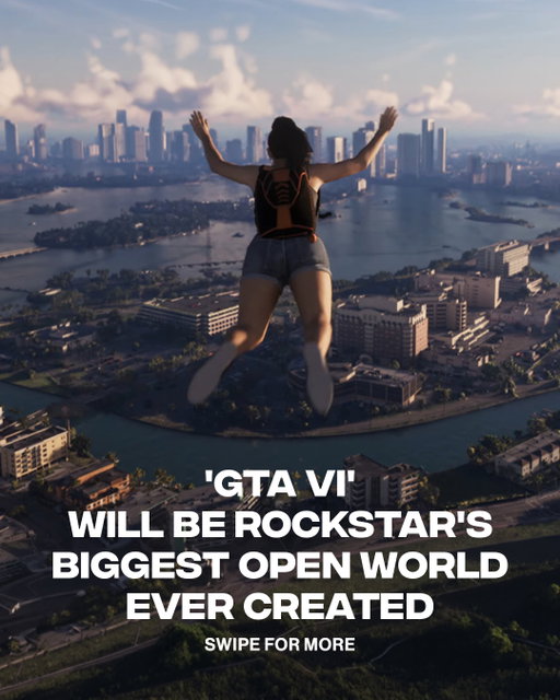 GTA 6 is about to be MASSIVE 🤯
ㅤ
Rockstar’s biggest open world yet is reportedly expected to be around 3× larger than Red Dead Redemption 2 and 2× larger than GTA 5, making Vice City and the surrounding areas the biggest map in the franchise’s history. Shared by Youtuber TGG
ㅤ
LINK IN @complexpop’s BIO for everything you need to know about the GTA VI 🔗
ㅤ
📷 Rockstar Games