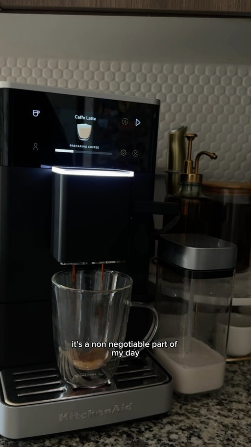My daily routine just got a major upgrade thanks to the KitchenAid® KF4 fully Automatic Espresso Machine @kitchenaid_ca #ad