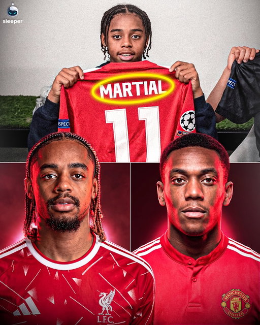 What could’ve been for Manchester United… 🤯❌

Back in 2017, a young boy from France had just had his photo taken holding the shirt of one of his footballing idols Anthony Martial… his name was Bradley Barcola.

How crazy is it now to think the French star has grown to become one of the hottest talents in world football, playing for PSG and France and now is set to move to Liverpool FC for a massive €120m fee…

Similar to his idol, from Ligue 1 to now hopefully making his name in the Premier League. 👀