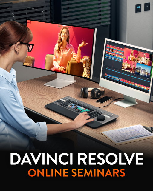 Join Blackmagic Design for a series of free online seminars for DaVinci Resolve 21! Our latest release includes the new Photo page, over 100 new motion graphic effects and 50 new features. New AI tools include IntelliSearch for fast content searching, CineFocus for focal point adjustment and more!

These six free 90 minute online seminars are ideal for filmmakers, editors, colorists and VFX artists, with something for both new and experienced users of DaVinci Resolve. This is your chance to refine your creative skills, learn new techniques and get valuable insights from the best in the industry!

DaVinci Resolve for New Users
Friday 18th September 14:00 (BST)

Creativity from Photo to Video
Friday 25th September 14:00 (BST)

Color Fundamentals for Editors
Friday 23rd October 14:00 (BST)

Switching to DaVinci Resolve
Friday 30th October 14:00 (GMT)

Workflows from Camera to Delivery
Friday 20th November 14:00 (GMT)

Work Smarter with AI Tools
Friday 27th November 14:00 (GMT)

Learn more at https://www.blackmagicdesign.com/event/davinci-resolve-online-seminars