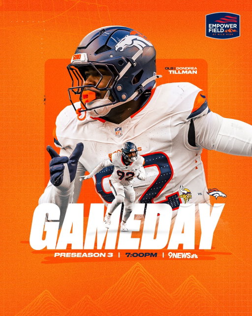 Preseason finale at 🏠 today!

@dondreatillman98 x #MINvsDEN
