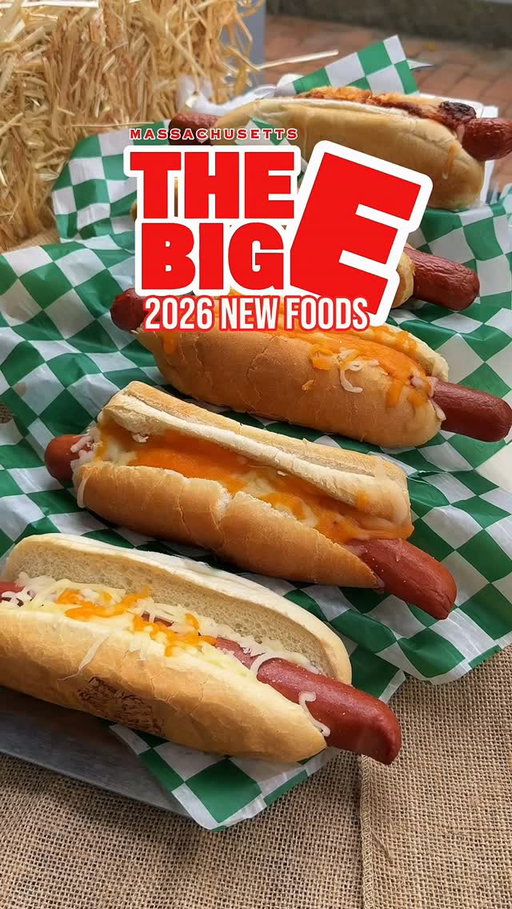 The Big E 2026 - NEW Foods 🦞 

@thebigefair returns Sep 18 - Oct 4 with 100+ new foods. Here’s some of what we tried from the lineup:

• Cajun Lobster Tail “Hushpuppy-Style Skewer” - @nolacajunkitchenandrawbar 
• Salted Butter Popcorn Soft Serve & Campfire on a Stick - @mooliciousfarmsma 
• Maple Creemee Bacon Waffle - @ferrindinomaple 
• Push-up Sushi - K’s Japanese Restaurant 
• Birria Bombs - @machotacorestaurant 
• Uncrustadouble Burger - @whitehut 
• The Fried Turkey Dinner - E.B’s Restaurant 
• The Stack/Burger Skewer - The Paddock
• @yankeeboybige is celebrating 100 years with a colossal centennial lobster roll, lobster burgers and more
• Dirty Sodas - @sweetandsaltysnacks_ 
• Gluten-Free Options - @simplyglutenfreefairfood 
• Dolly’s Dogs - Dolly’s Honky Tonk 

The Big E cream puff flavor of the year is: Peanut Butter (optional: add marshmallow fluff topping)

📍1305 Memorial Ave. West Springfield, MA

#thebige #foodfair #massachussets