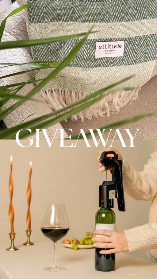 COZY SEASON GIVEAWAY IS HERE! (Global Giveaway!)

We teamed up with @ettitudeofficial to give one winner an almost $800 cozy season lineup:
$400 ettitude gift card, good storewide
Coravin Timeless Six+ Wine By-the-Glass System 

To enter:
✨Follow @coravin and @ettitudeofficial 
✨Like  this post
✨Tag a friend who needs a me-time luxury moment
✨Bonus: Share to your story for an extra entry.

Giveaway closes September 3nd. The winner will be contacted via DM by @Coravin.

Not affiliated with, sponsored by, or administered by Instagram