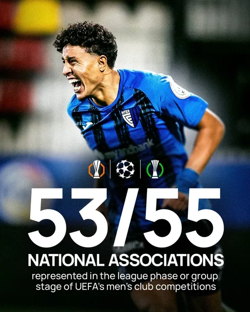 🤩 History made!

👏 Inter Club d’Escaldes’ #UECL qualification makes Andorra the 53rd national association represented in the league phase or group stage of our men’s club competitions.