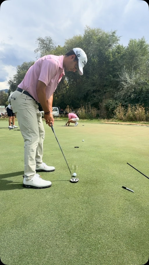 @palaciosgabriel1 working on putting with chalk line and tee gates
