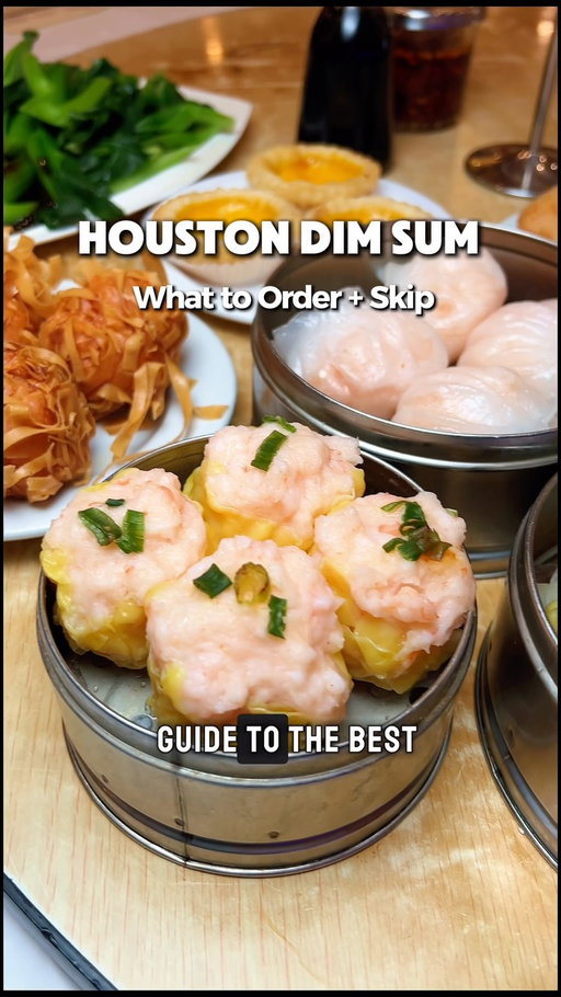 Best dim sum in Houston? 🥟 

Crown Seafood in Houston’s Chinatown made my recent guide to the best dim sum restaurants in Houston for The Infatuation. But not everything on the menu is equally good, so here’s exactly what I recommend ordering, as well as what I’d skip.

WHAT TO ORDER AT CROWN SEAFOOD:
✅ Giant stuffed crab claw — it’s  almost as big as my face
✅ Siu mai
✅ Crispy shrimp balls
✅ Stuffed tofu
✅ Jalapeños stuffed with shrimp

WHAT’S JUST OK:
- Har gow
- Cheung fun
- Ham sui gok
- Steamed Chinese broccoli
- Egg tarts

WHAT TO SKIP:
❌ Xiao long bao — you can definitely find better soup dumplings in Houston, and it’s not a Cantonese specialty so skip these

Crown Seafood is an excellent Houston dim sum restaurants for large groups and family gatherings because the dining room is MASSIVE. There aren’t traditional push carts here. You order dim sum from a picture menu, and your dishes are brought to the table on carts, but I like this because your food comes out piping hot from the kitchen.

📍 Crown Seafood Restaurant
10796 Bellaire Blvd, Houston, TX 77072
Houston Chinatown / Bellaire

Save this Houston dim sum guide for your next Chinatown food crawl — because knowing what to order can make all the difference.

What’s your must-order dim sum dish?

#HoustonDimSum #HoustonChinatown #HoustonRestaurants #HoustonFood DimSumHouston
