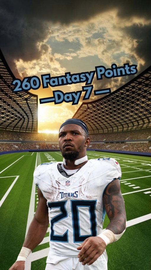 Trying to score 260 fantasy football points based on the 2025 NFL Season: Day 7 #acshear #nflfilter #260fantasypoints #fantasyfootball #walterpicks