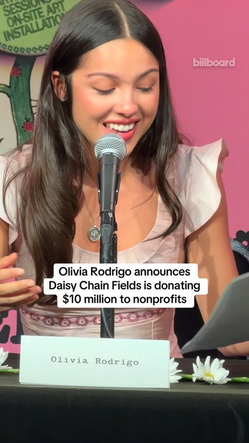 Olivia Rodrigo announces that her festival, Daisy Chain Fields, is donating $10 million to nonprofit partners supporting women and girls