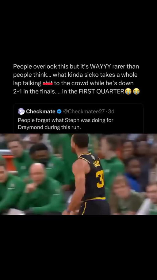 His entire legacy was on the line in this game too 😭

Steph Curry in Game 4 of the 2022 Finals was an absolute masterpiece under pressure. Dropping 43 points on the road in Boston with the series tied, dude was pulling up from everywhere and making an entire building go silent possession after possession.

That wasn’t just a big game either, it completely swung the series and set the tone for the Warriors to close it out. Steph doesn’t need a home crowd to go off, he’ll do it in the loudest building in the league if that’s what it takes.

Is that the best Finals performance you’ve seen from Steph in his career?

(h/t currybuuburner/x)
#stephcurry #warriors #nbafinals