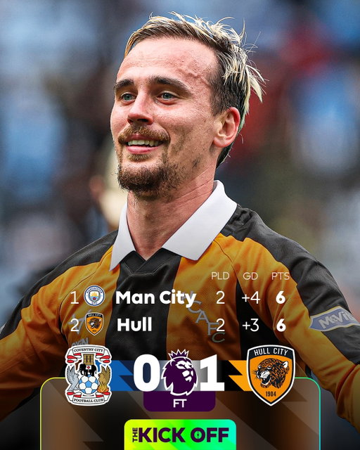 Two matches. Two wins. 

@hullcity are enjoying my life back in the Premier League 👏