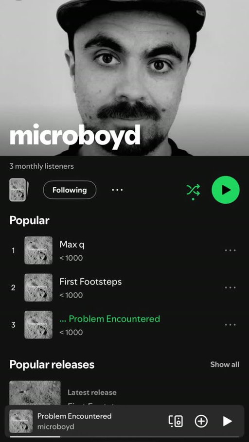 This week I made my own music. You can check the video out in the link in my stories or search "microboyd" on your favourite streaming platform to listen to what I made!
