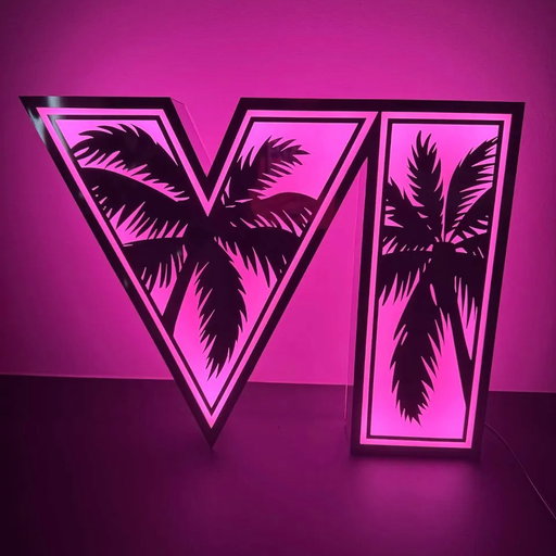 Thank you to Rockstar Games for sending me this gift. 

I believe this is 1 of 4 ever created, and possibly the first ever piece of official Grand Theft Auto VI merch? This will be in my video background for years to come.