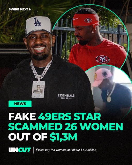 A man allegedly posed as a wealthy 49ers player on dating apps and convinced women to invest in fake opportunities 😳⁠
⁠
Federal prosecutors say at least 26 women lost around $1.3 million, with the FBI believing there could be more victims 🚨⁠
⁠
What do y'all think⁉️👀⁠
⁠
[📸: FBI , @2bcontinued_4 ]