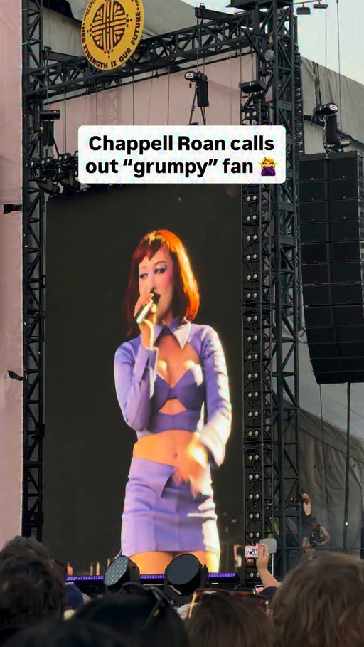 Someone is acting way too casual for Chappell Roan. 👀

Chappell Roan calls out a fan standing cross-armed during her set at Daisy Chain Fields. 

#daisychainfields #chappellroan