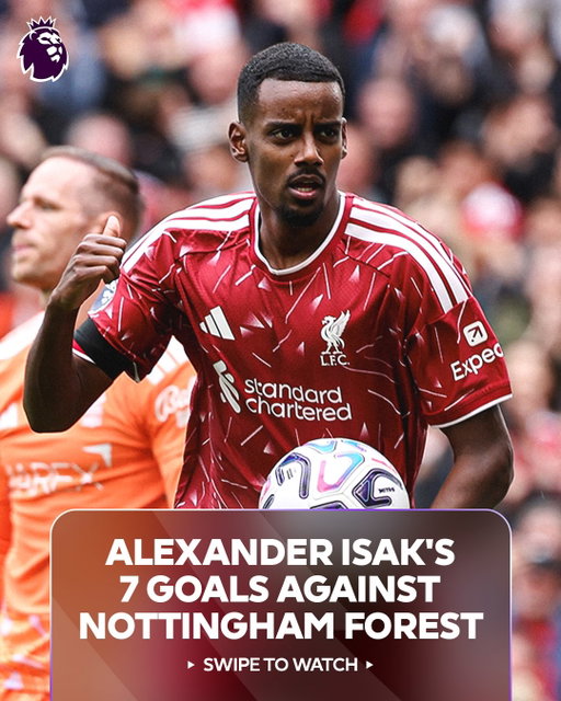 Alexander Isak loves a goal against Nottingham Forest ❤️