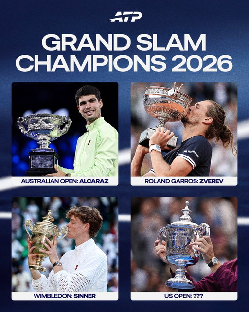 Three Down. One To Go. 🏆

Who claims the final Grand Slam of 2026? 👇