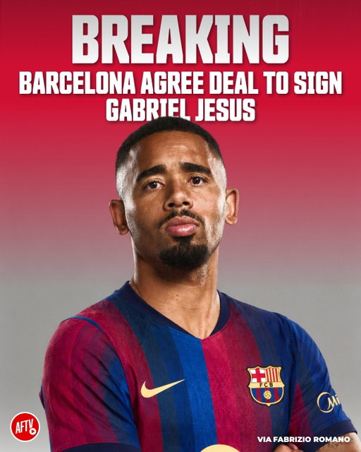 🚨𝐁𝐑𝐄𝐀𝐊𝐈𝐍𝐆: Barcelona have reached an agreement to sign Gabriel Jesus from Arsenal, HERE WE GO! ✅

Medicals are scheduled for Monday, with AFC set to receive a package of €10m plus add-ons for the permanent transfer. 🫡