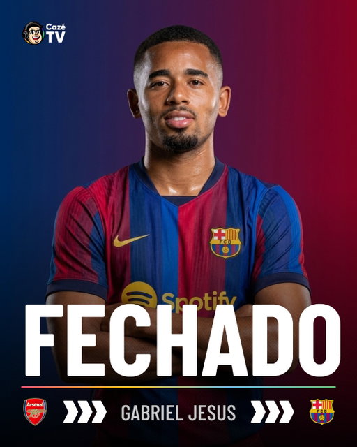 ALÔ MÃE?????? PARTIU BARCELONA! 🇧🇷🔴🔵🤯

Segundo Fabrizio Romano, em uma contratação completamente supresa, o Barcelona fechou com o atacante brasileiro Gabriel Jesus! 🤯🤯🤯

🗞️: Fabrizio Romano

🚨VOCÊ ASSISTE AOS JOGOS DO BARCELONA  AQUI NA CAZÉTV! LALIGA É NOSSA 🇪🇸

#FutInter #Barcelona #LaLigaNaCazéTV #GabrielJesus #cztv26