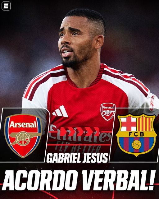 GABRIEL JESUS NO BARCELONA? PODE ACONTECER!💣😱

O Barcelona chegou a um acordo verbal com o Arsenal para contratar o atacante Gabriel Jesus. A informação foi divulgada pelo Mundo Deportivo e confirmada pela ESPN.

Segundo apurou a reportagem, o atacante é esperado pelo clube catalão nesta segunda-feira (31) para realizar exames médicos e assinar contrato válido por dois anos, com opção de renovação por mais um.

🗞️: @andrehernan e @brunoandrd 

#FutebolNaESPN #GabrielJesus #Barcelona #Arsenal