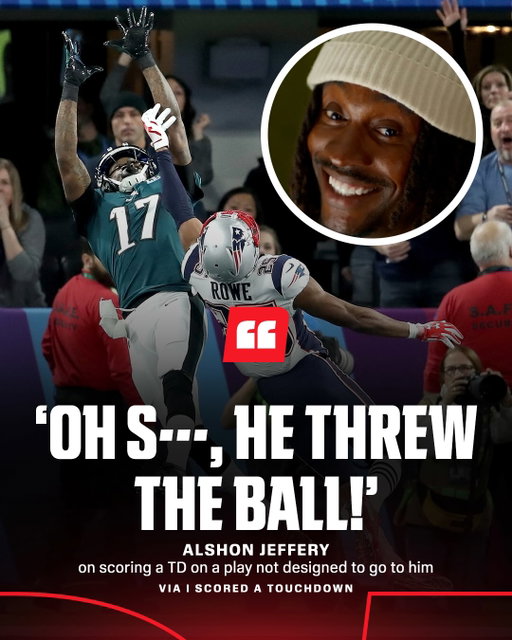 A moment that wasn’t supposed to go his way is now a memory that gets Alshon Jeffery choked up🥹

🍿 Super Bowl LXI is on ESPN and ABC on Feb. 14, 2027.