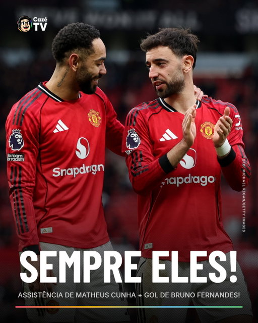 ESSA DUPLA TÁ DEMAIS! 🤩

Fim do 1º tempo e o United vai empatando com o Ipswich Town. Vem aí a virada??? 👀👀👀 👀👀👀

#FutInter #ManchesterUnited #PremierLeagueNaCazéTV #cztv26