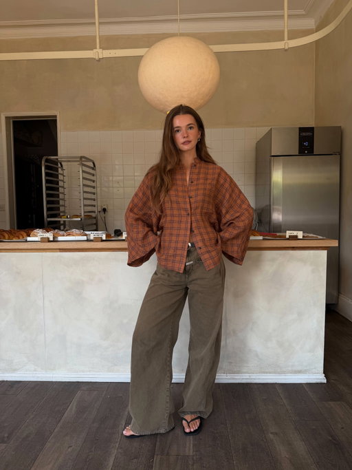 I’m nothing if not a lover of a sweet treat 
•
•
•
pre fall outfit, autumn outfit, autumn fashion, late summer outfit, wide leg jeans, Pinterest style